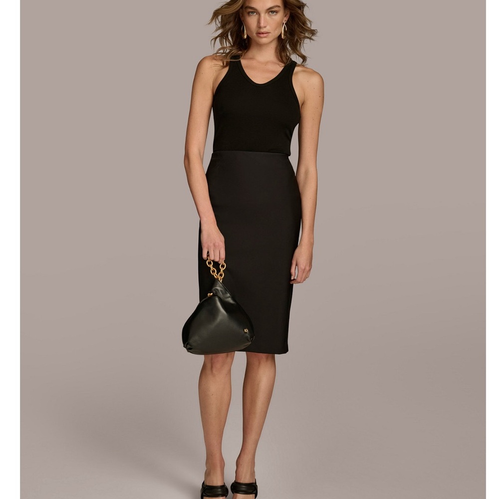 Donna Karan Black Leather Wristlet - Picture 7 of 8